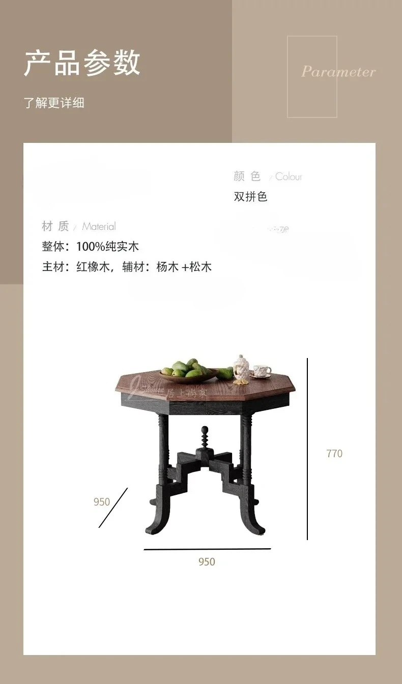 X18 восьмиугольный обеденный стол и стул из чистого массива дерева, сочетание продвинутых выдвижных складных домашних небольших квартир