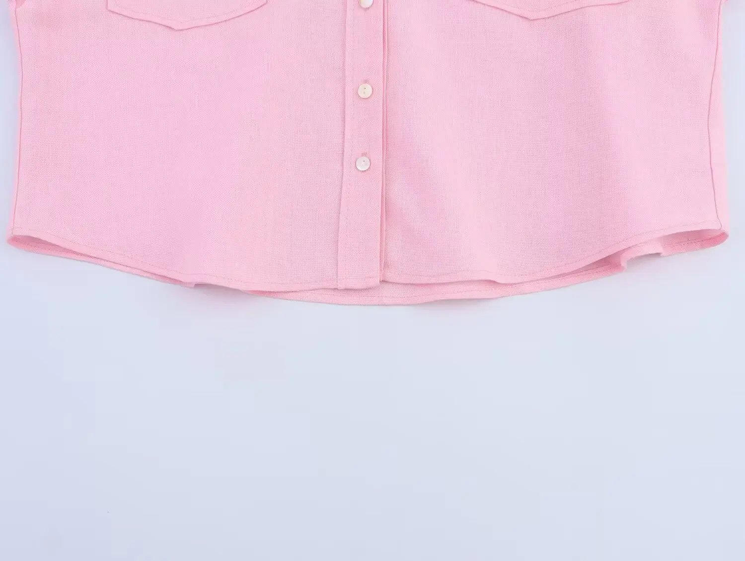 MYST&ZA2025 Sommer neue Damenbekleidung einfaches, bequemes, modisches und vielseitiges lässiges ärmelloses Revershemd