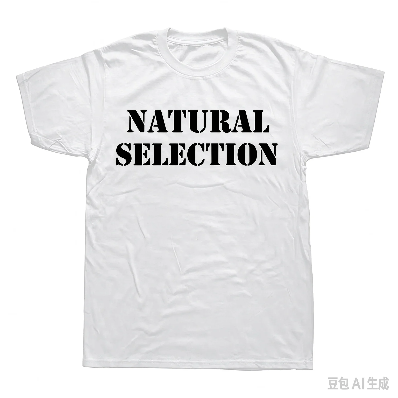 Natural Selection Bold Text Graphic T Shirt Unisex Casual Tees