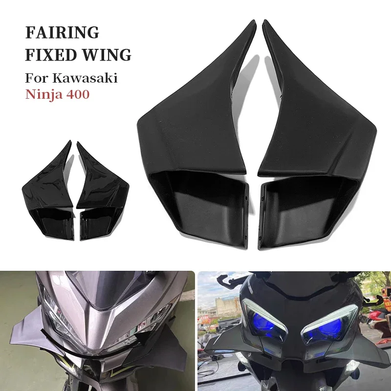 

NINJA 400 Fixed Wing Motorcycle Aerodynamic Wind Wing Spoiler Side Panel Fairing Winglet Accessories Fit For Kawasaki Ninja 400