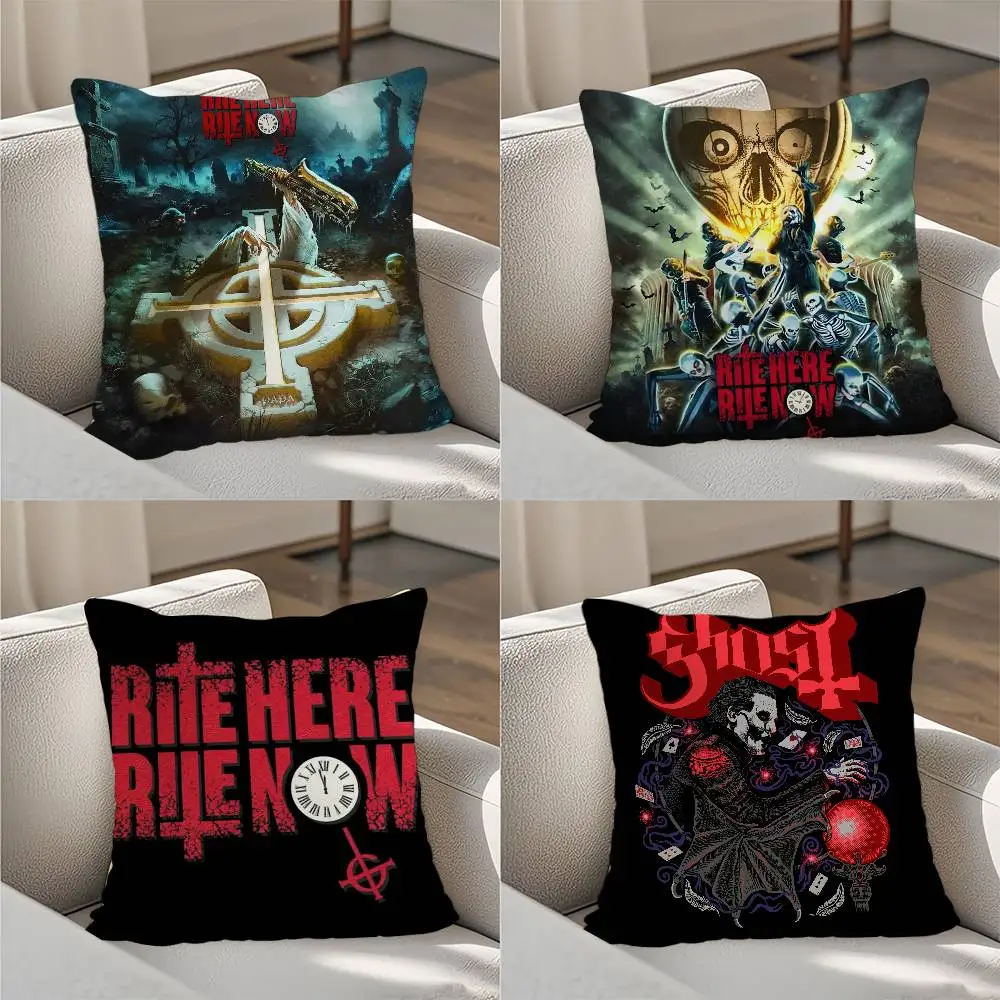 

Band G-Ghost Pillow Case Luxury Double-sided For Car Pillows 45x45 Cushions Cover Home and Decoration Sofa Pillowcase 50x50
