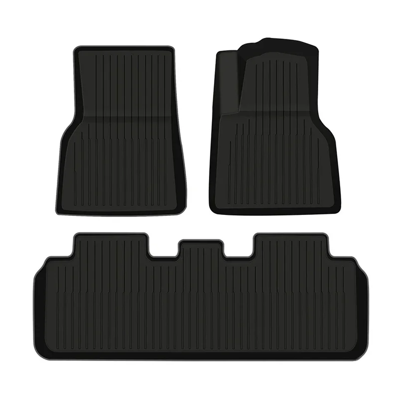 Car Floor Mats for Tesla Model Y Model 3 2021 2022 2023 2024 TPE Waterproof Non-Slip Floor Liners Right Rudder Floor Pad RHD