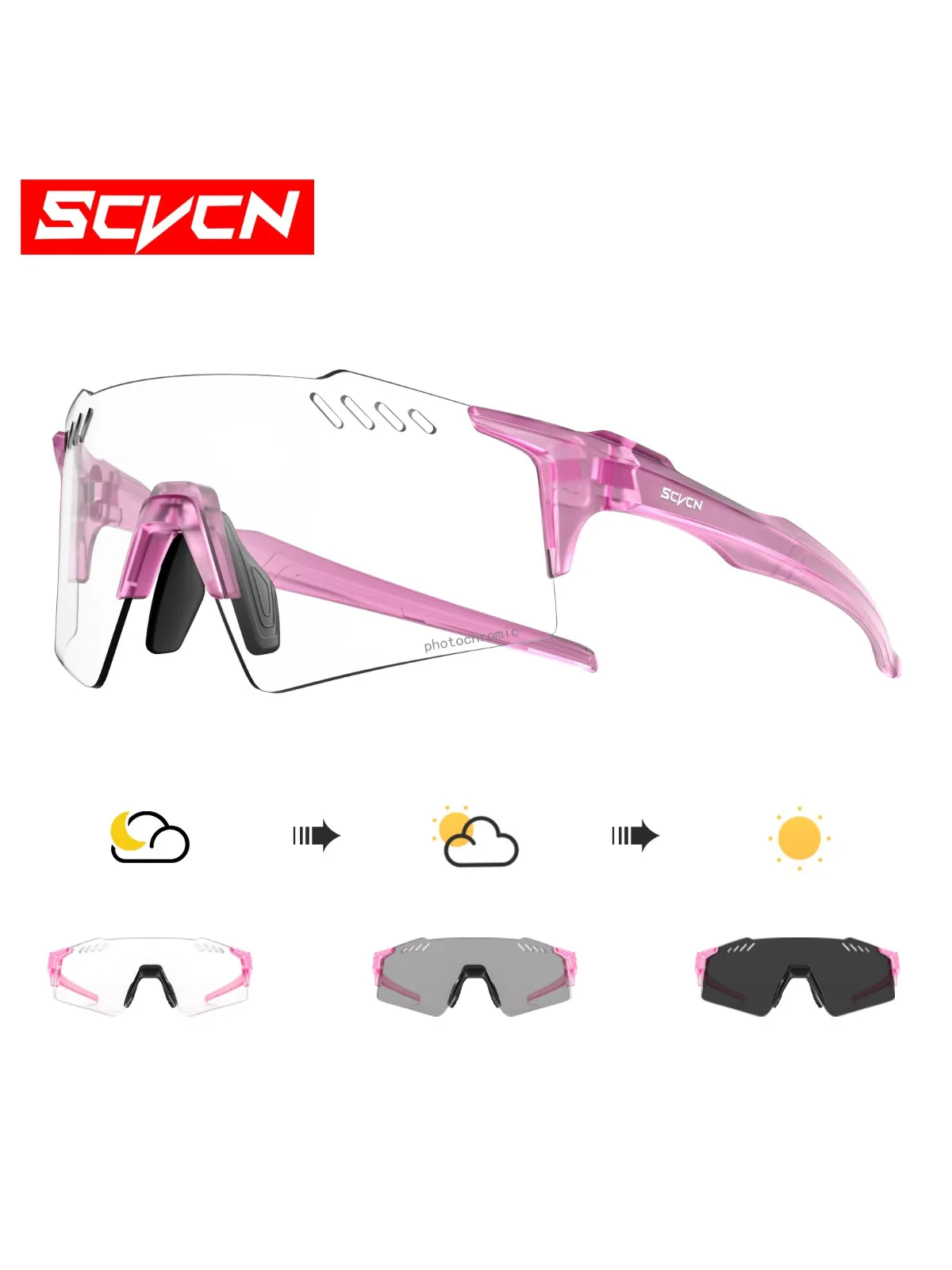 AliExpress SCVCN Photochromic Sunglasses for Men Fashion Women Luxury Glasses Sports Runing Drving Shades UV400 MTB Bicycle Cycling Eyewear