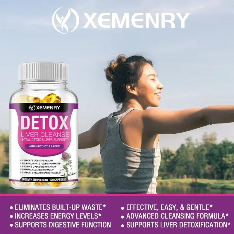 كبسولات عشبية لتنظيف الكبد - دعم الكبد وإزالة السموم، تدعم صحة الجهاز الهضمي والمعوية والمسالك البولية، للجنسين