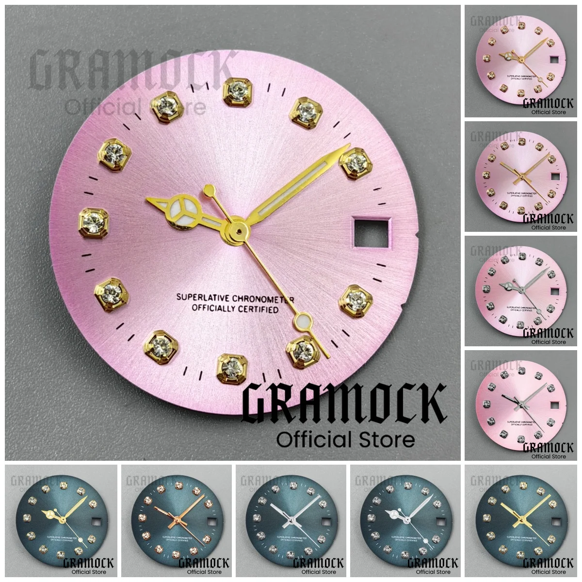 

25 мм NH15 женские часы с циферблатом, набор рук Sunberst, алмазный циферблат, индекс линии слежения для NH15, женские автоматические часы, модные аксессуары