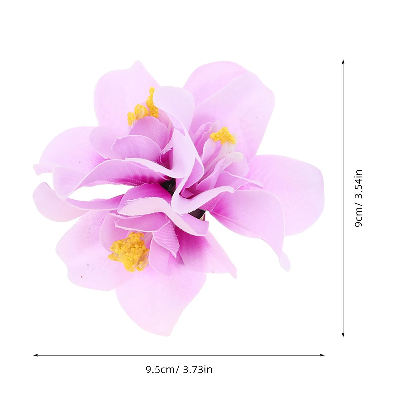 Orchid Flower Hair Clip Boho Floral Hairpin Lightweight Comfortable Realistic Design for Beach Getaway Casual Outings Festival