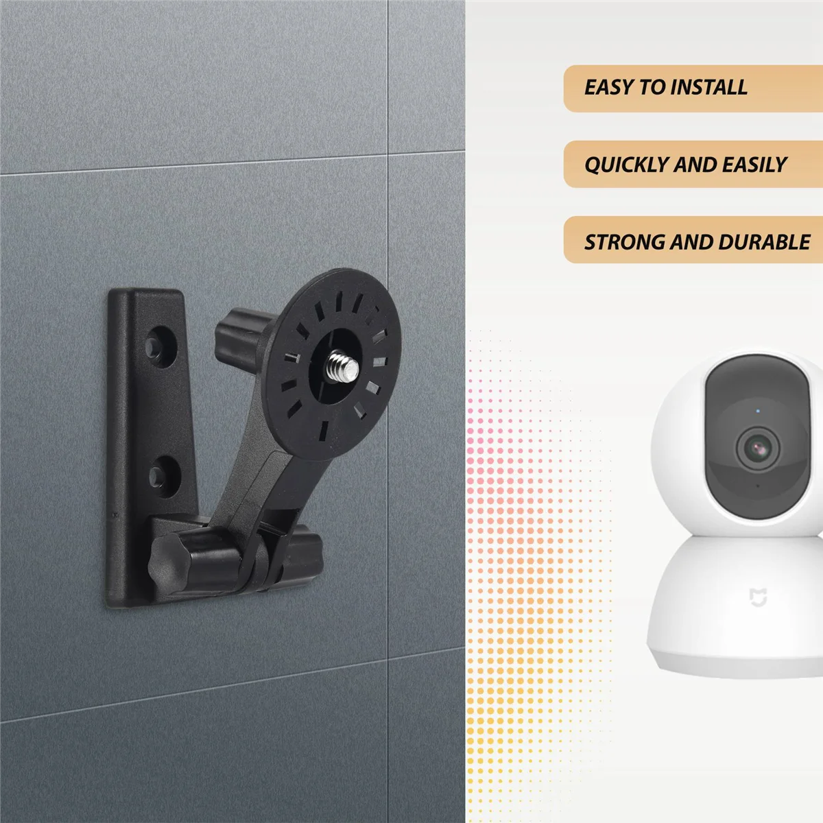 Wall Mount Bracket Cam Storage Stand Holder 180 Degree Adjustable For Cloud Camera 291 Series Wifi Home Security Camara(Black)