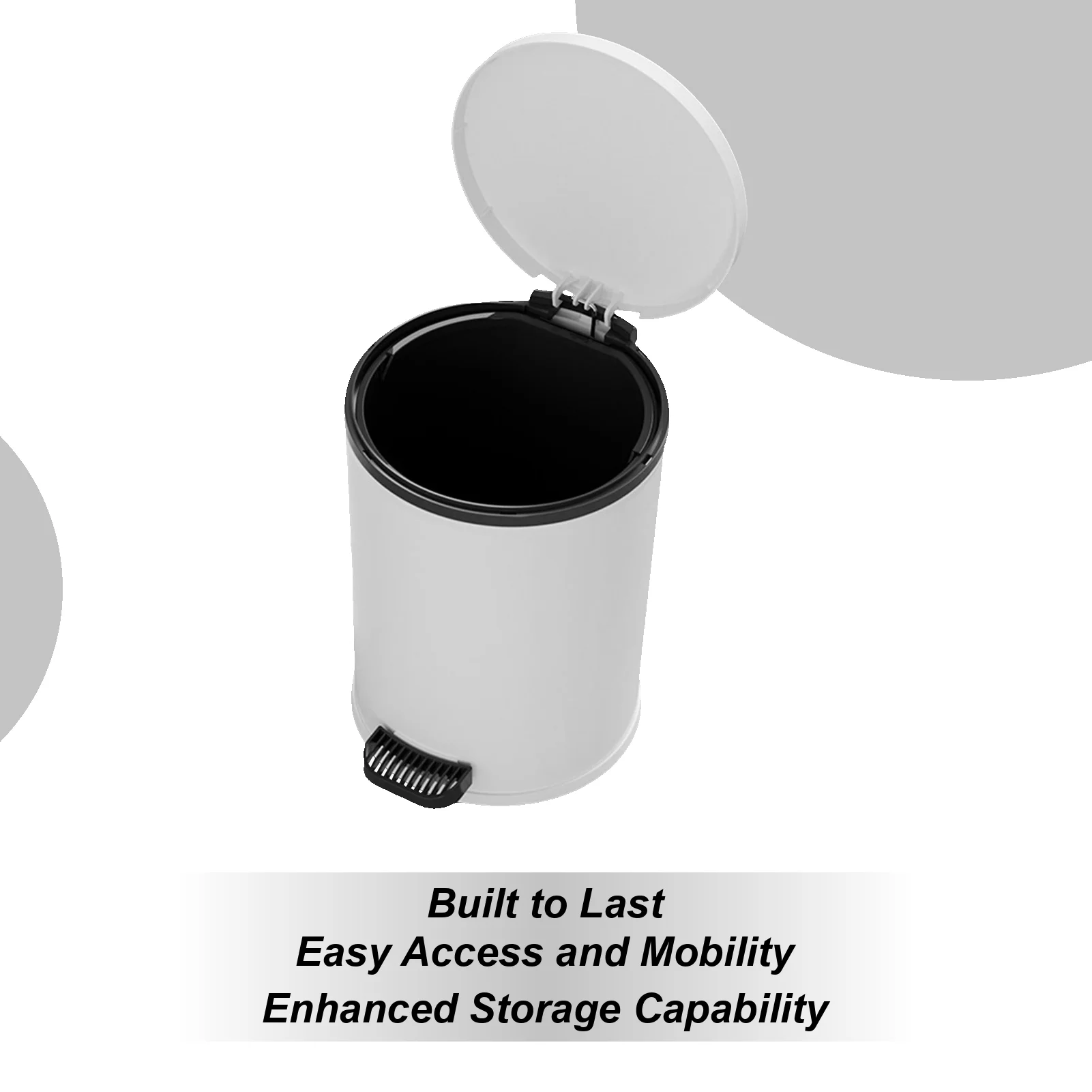 

Foot Pedal Trash Can 17L Silent Garbage Bin With Lid Household Waste Bin For Apartment Office Restaurant Hotel School Hospital