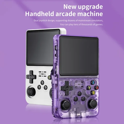 Imagen 2 del producto Consola de Juegos Retro Portátil R36S, Sistema Linux, Pantalla IPS de 3.5 Pulgadas, 64 GB, Más de 20000 Juegos, Consola de Bolsillo, Regalo Familiar