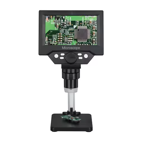 5.5 인치 디지털 현미경 10MP 1000X 배율 LCD 디스플레이 8 LED 조명 SD 카드 저장 수리를위한 전자 현미경