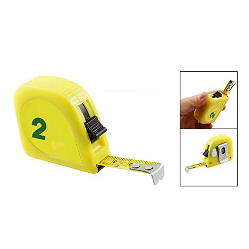 yellow 2M 6FT tape meter measuring tape scale metal capsule