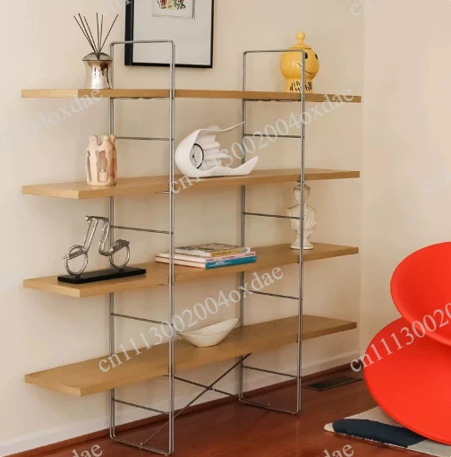 Wall-mounted home storage decorative frame Nordic style full-height storage rack frame, multi-layer simplicity
