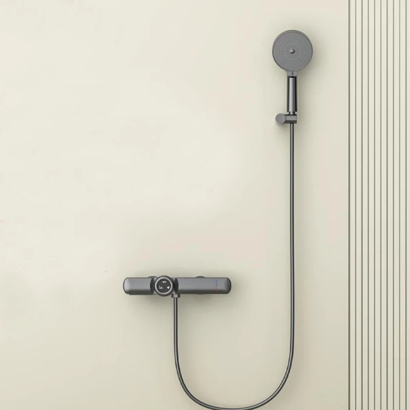 Brushed Gold or rose gold Thermostatic Shower Set for Bathroom Split Solid Copper Mixer Bathtub Rain Showers Faucet