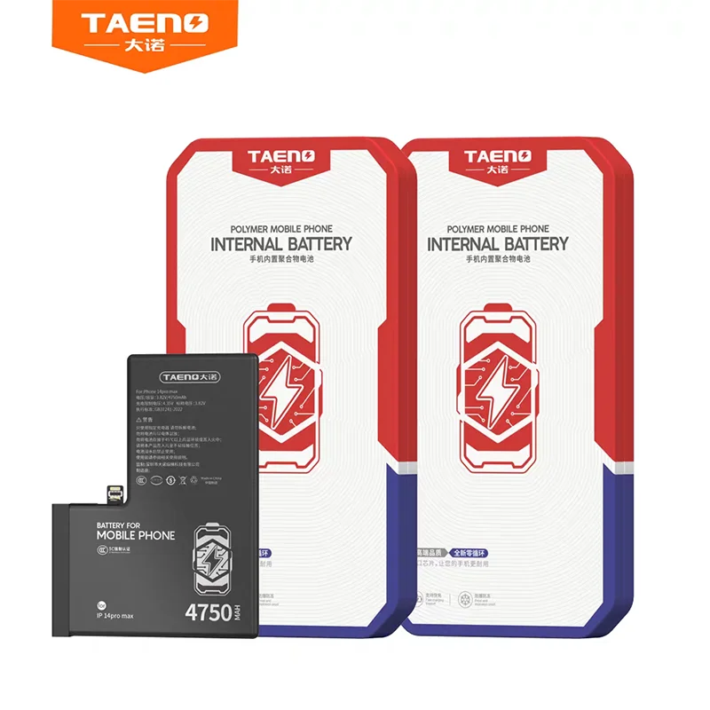 Batteria TAENO per iPhone 14 13 Pro Max 12 Plus 11 X Xs Xr 8Plus 7 8 6sPlus Sostituzione ai polimeri di litio Bateria Real-alta capacità