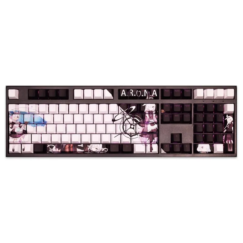 108 Keys/set Alona Prana Keycap PBT Dye Subbed Backlit Keycaps Anime Key Caps For ANSI 61 87 104 108 Keyboard