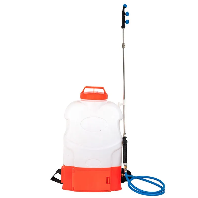 

Garden Battery Powered Backpack Sprayer with Wheeled Cart High Pressure Sprayer 6 Nozzles Adjustable