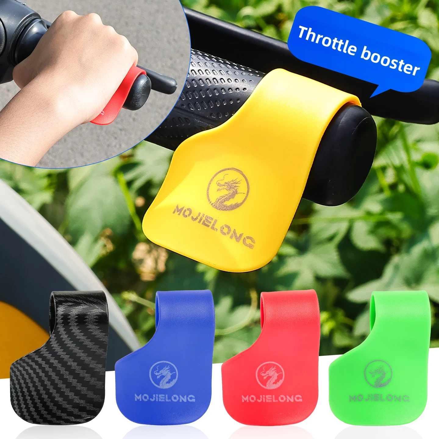 

Electric vehicle accelerator clamp, cruise control assist device, modified handlebar holder, force-saving booster