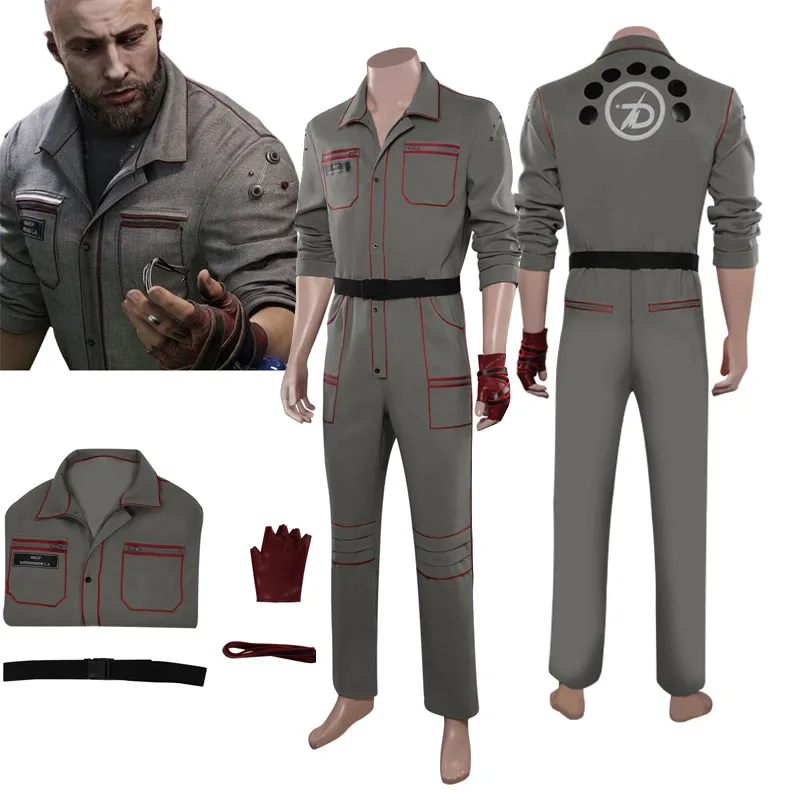 Adult Men Male Atomic Heart Tereshkova Major Sergey Nechaev Robot Cosplay Uniform Jumpsuit Outfits Halloween Carnival Party Suit