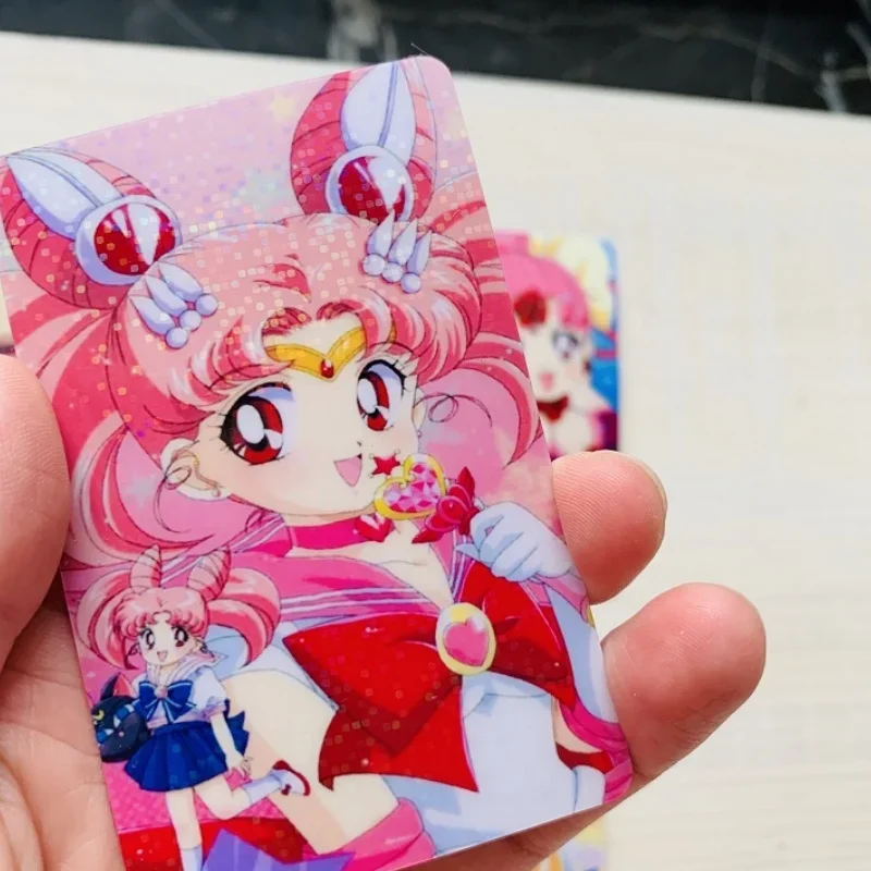 11 Sheet Sailor Moon Flash Card Tsukino Usagi Aino Minako Chibiusa Diy Stickable Series Anime Action Toy Figures Gift for Friend