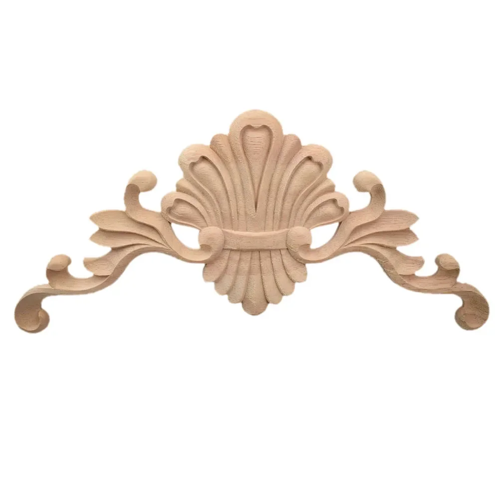2PCS 35cm Wood Carving Carved Applique Square Miniature Furniture Accessories Door Wall Vintage Home Decor Figurines Miniatures