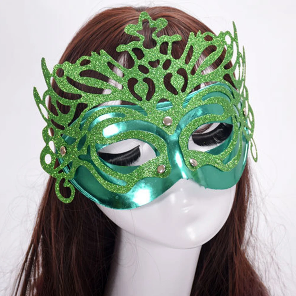 Fancy Dress Ball Mask Gold Party Mask Masquerade Half Face Mask Powder For Theme Parties Photography Supplies Ballroom Dance