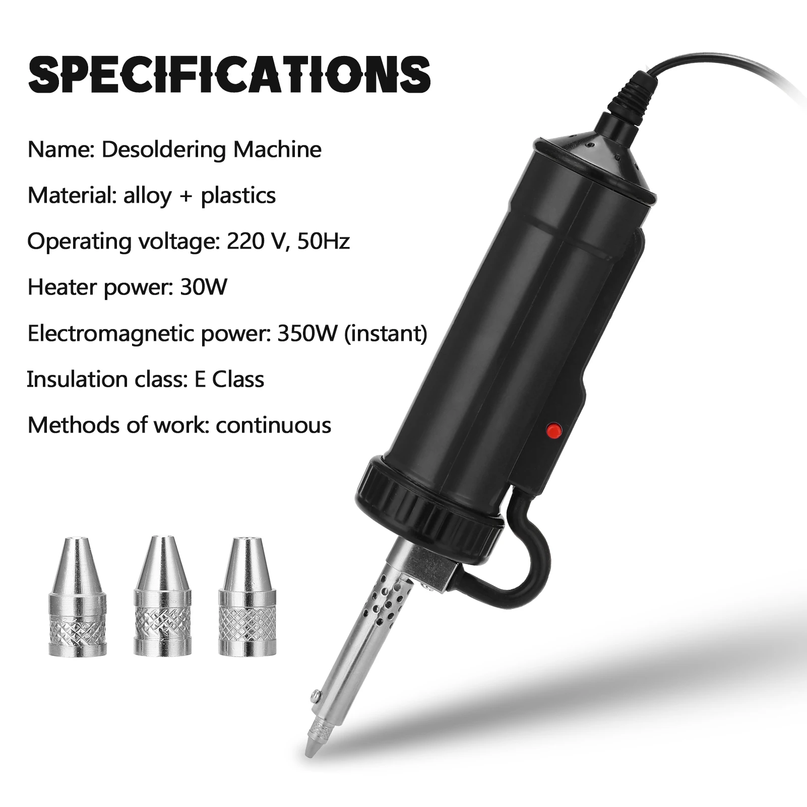 BBT-680 Automatic Portable Electric Solder Tin Sucker Vacuum Soldering Remove Pump Desoldering Machine