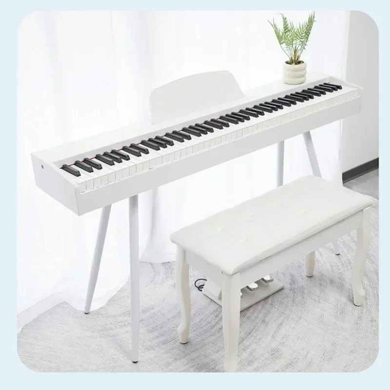 White Pink Electric Piano Adult Major Electric Instrument Musical Keyboard Professional Electronic Organ 88 Keys Accessories