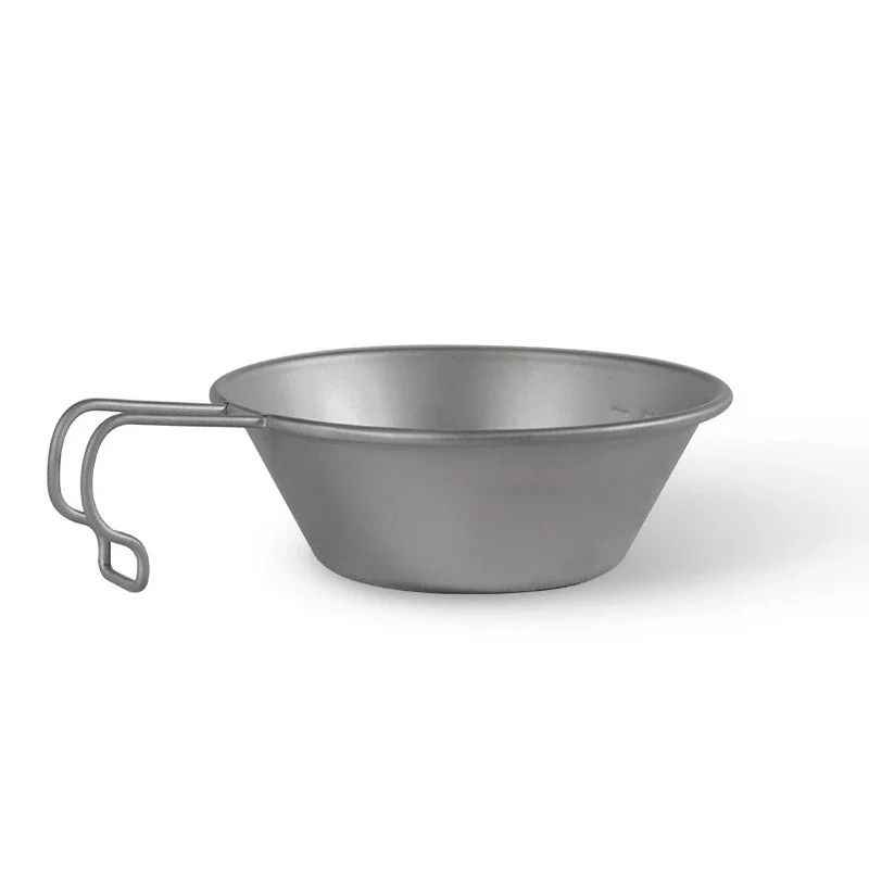 

Outdoor Tableware Snow Bowl Cup Titanium Alloy Pure Titanium Bowl Portable Foldable Camping Camping Set