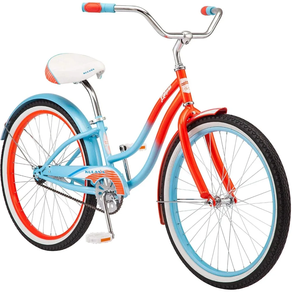 Lakona Youth and Adult Beach Cruiser Bike, Men and Women, 20-26-Inch Wheel Options, Step-Through or Step-Over Frames