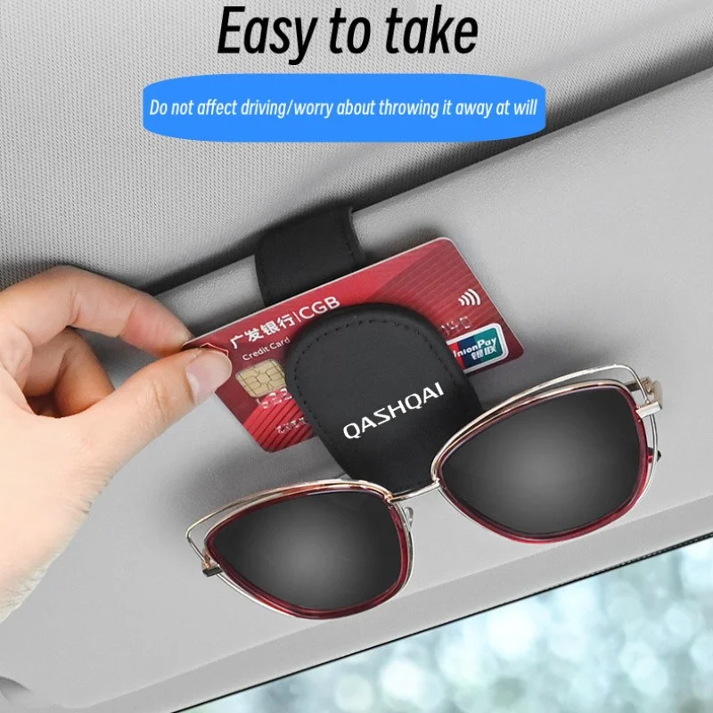 Car Eyeglass Holder Glasses Storage Clip for Nissan Qashqai J10 J11 2021 2020 2019 2018- 2011 2010 2009 2008 2007 Sunglasses