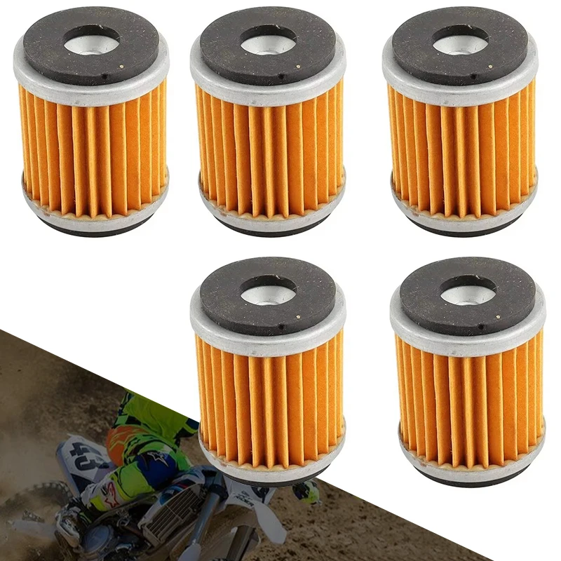 Image of 5 Stück Motorrad-Ölfilter für Yamaha X-MAX300 WR250X WR250F 450F 250R YZ250 YFZ450 YZ250F YZF R125 125 YZ250 250F