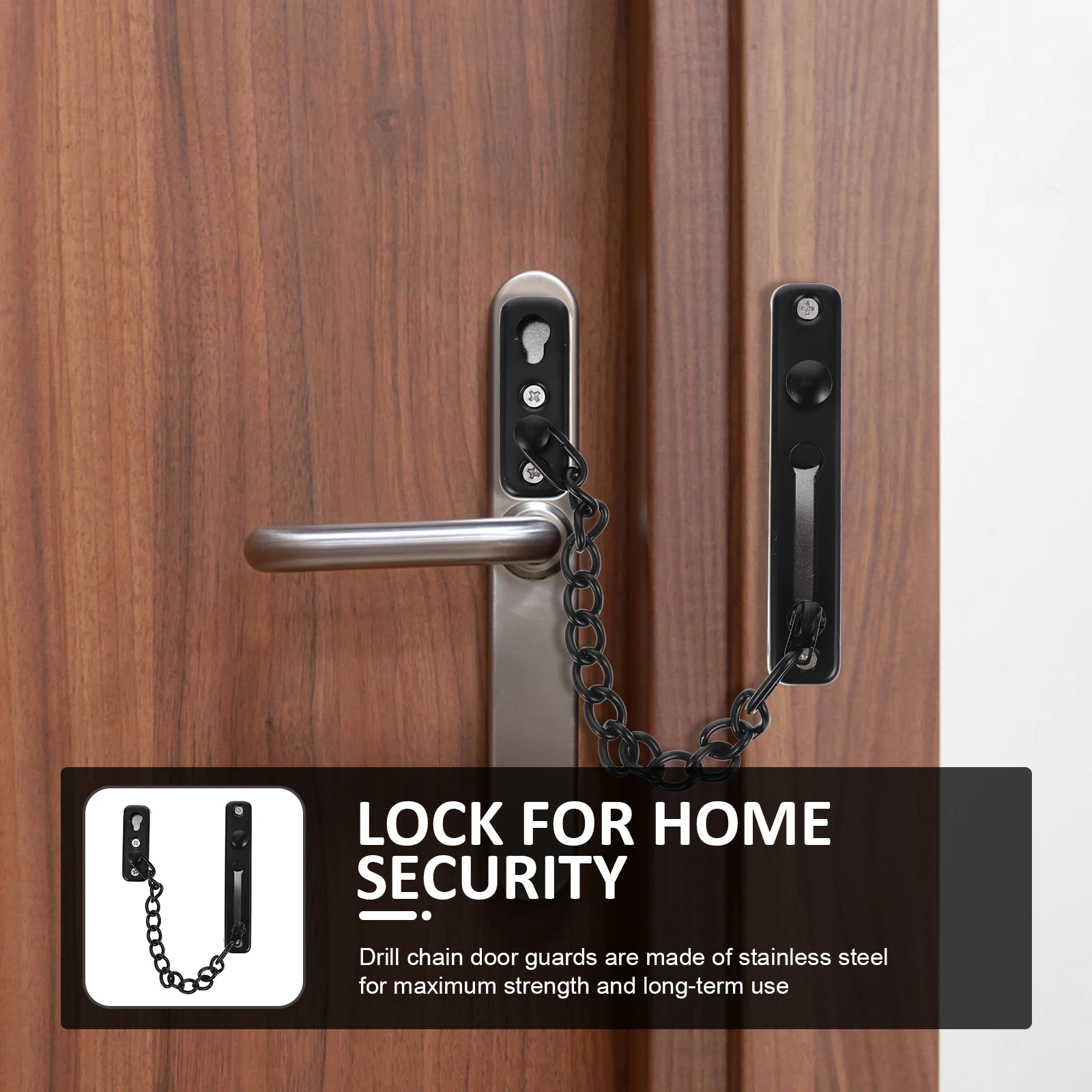 

Stainless Steel Door Chain Lock Childproof Heavy Duty Latch for Inside Door Security Lock Extra Protection for Family