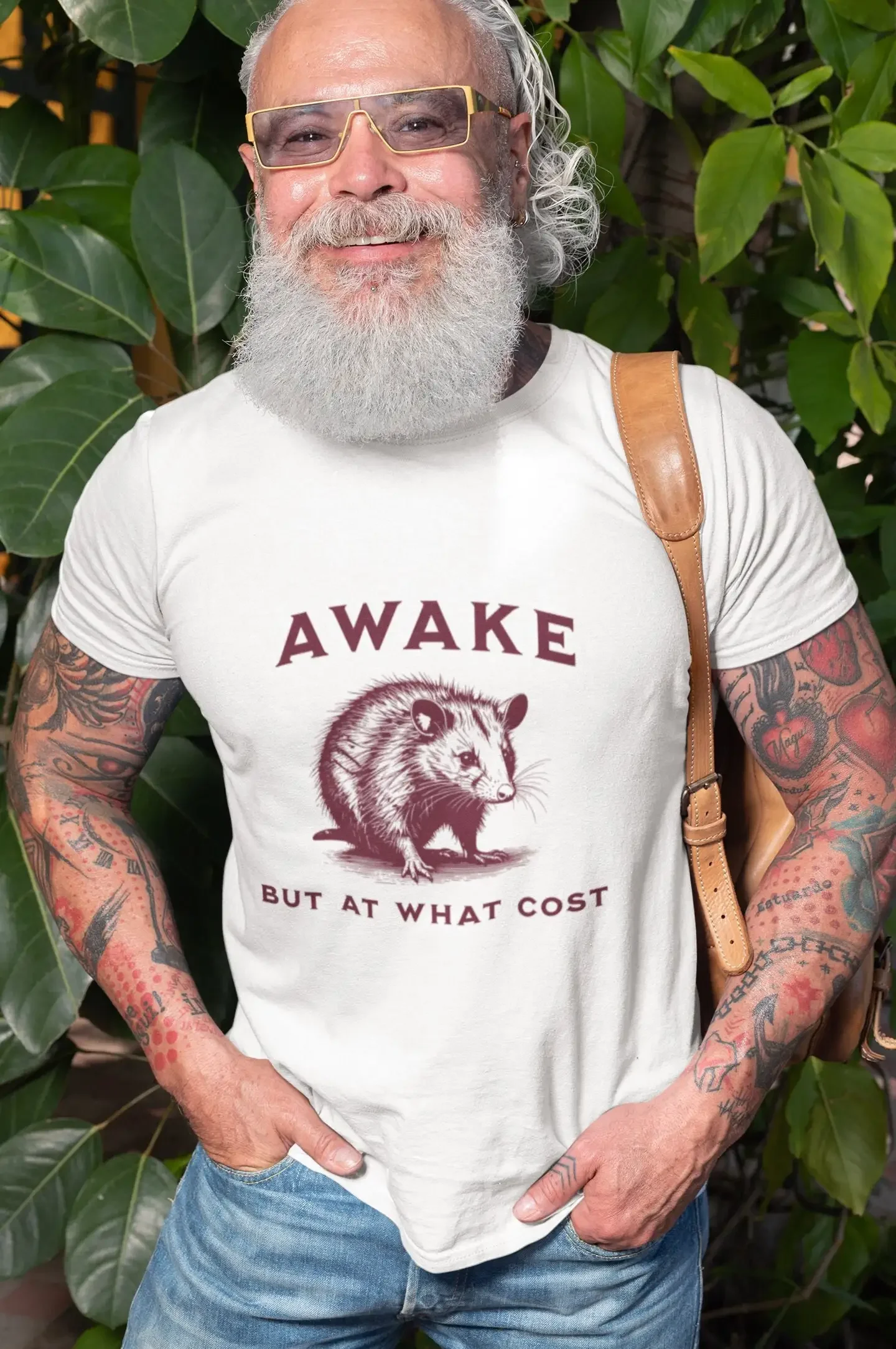 Awake But At What Cost Funny T shirt Rat Literally Me Unhinged Cursed Dank Meme