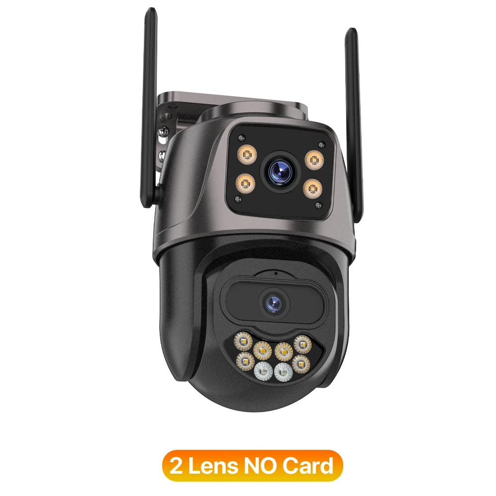 WONSDAR 3-lens 3-scherm WIFI IP-camera 2-lens 2-scherm PTZ-camera Menselijke detectie IP66 Waterdichte CCTV-videobewaking iCsee - afbeelding 1