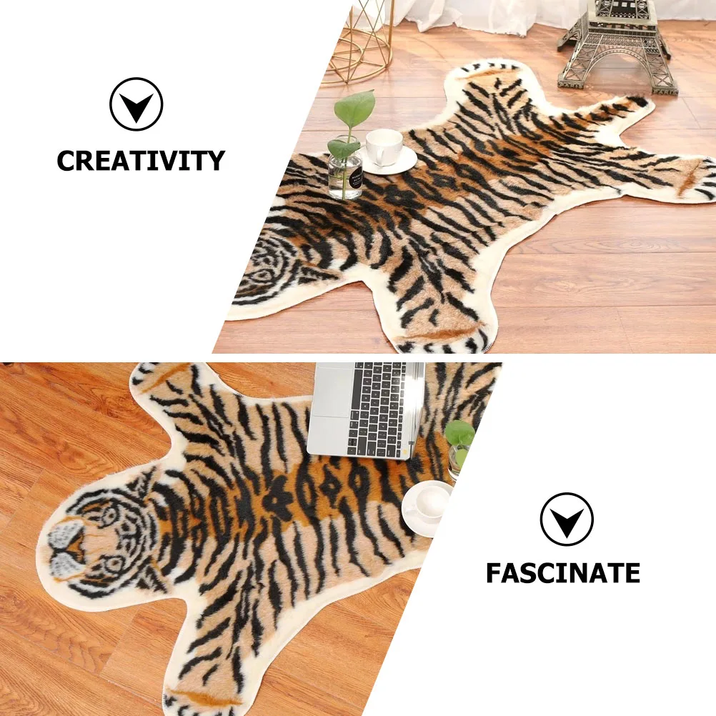 

Tiger Pattern Carpet Living Room Rug Rugs Area Mats Floor for House Artificial Cute