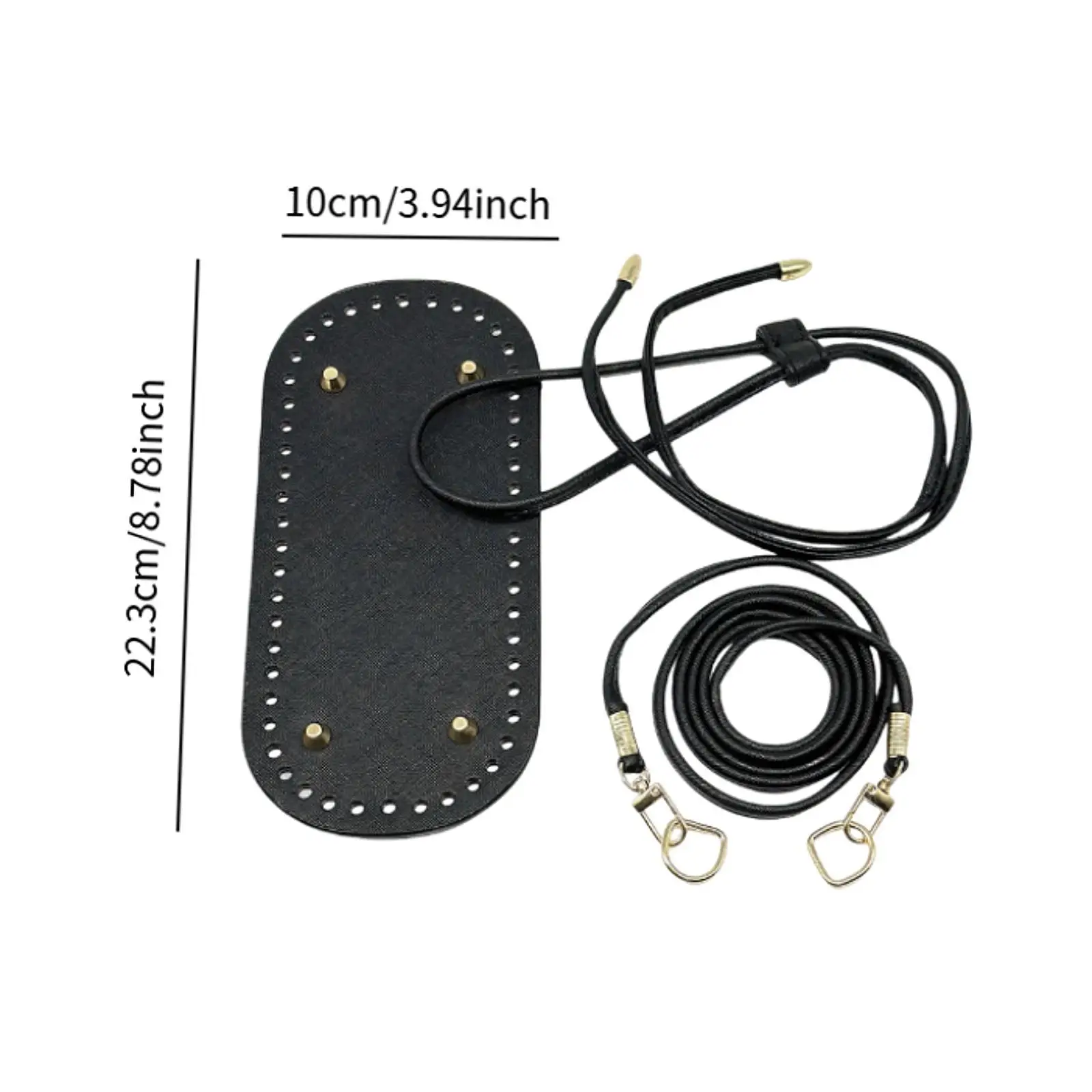 Crochet Bag Bottom with Shoulder Strap Drawstring for Shoulder Bags Tote Bag