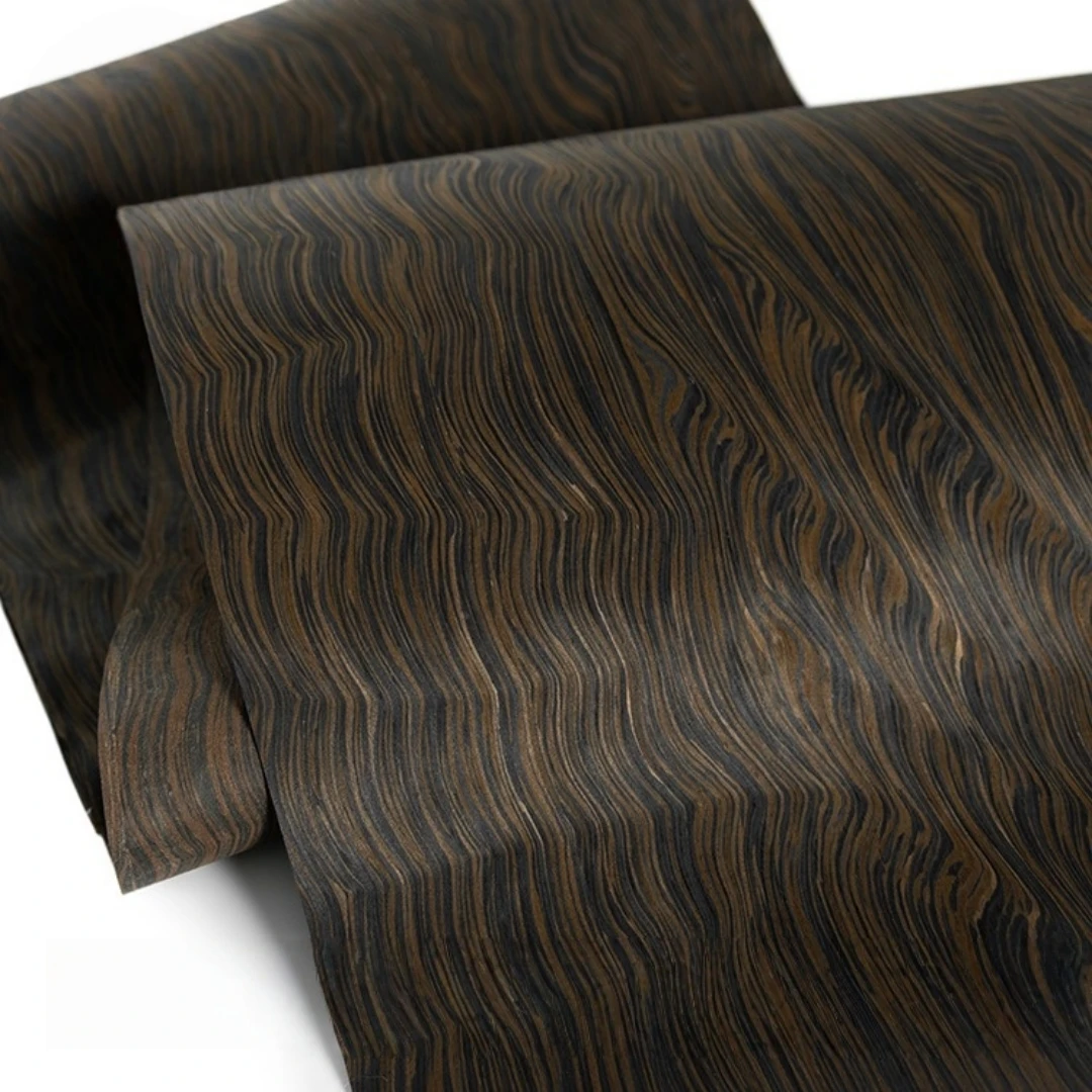 58x250cm 흑단 뿌리 벌 패턴 목재 베니어 가구 표면 디자인 캐비닛 장식 벽 패널 프로젝트