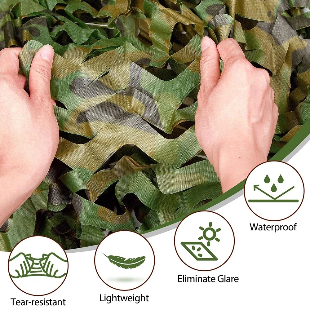 Camo Net Hunting Camouflage Hide Net Camping Woodland Netting Shade Sails Garden Supplies