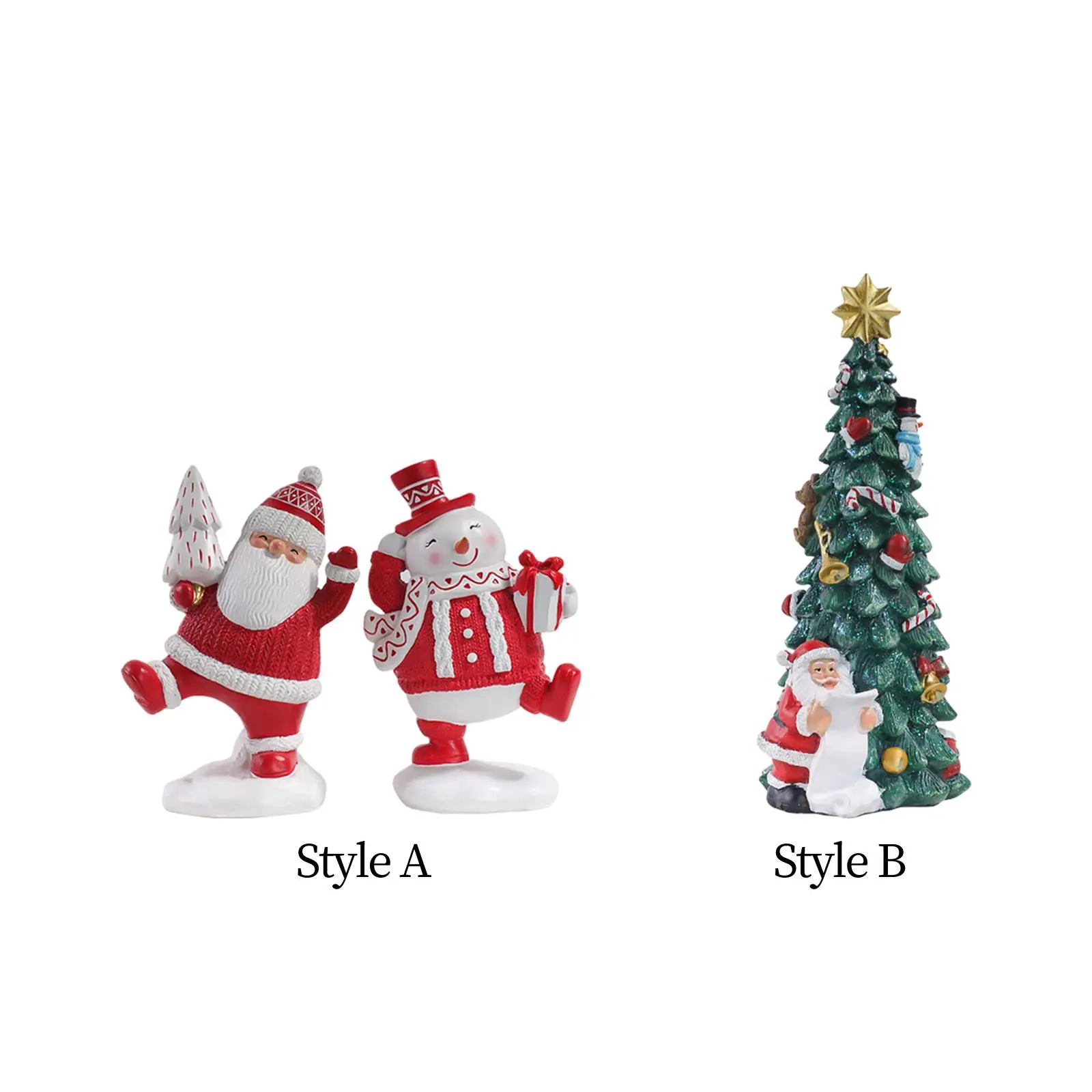 

Desktop Ornament Landscape Santa Claus Statue Christmas Decoration for Party