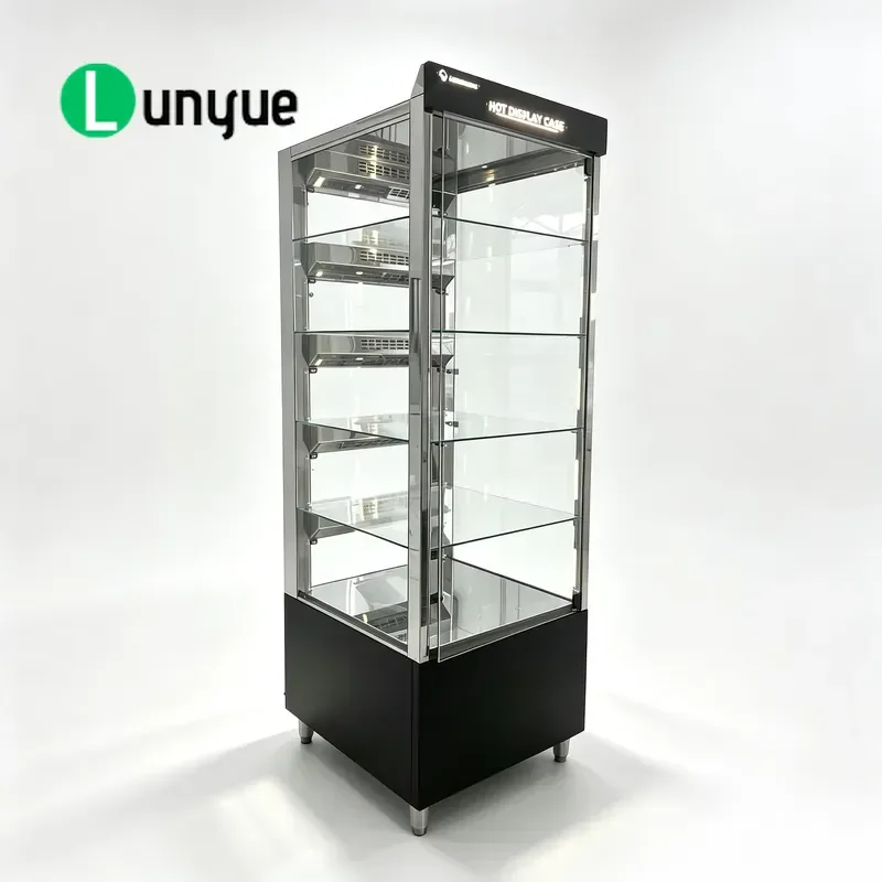 Glass Warming Showcase Food Display Case for Hotel Restaurant Chicken Roasting Hot Holding Cabinet Commercial Kitchen