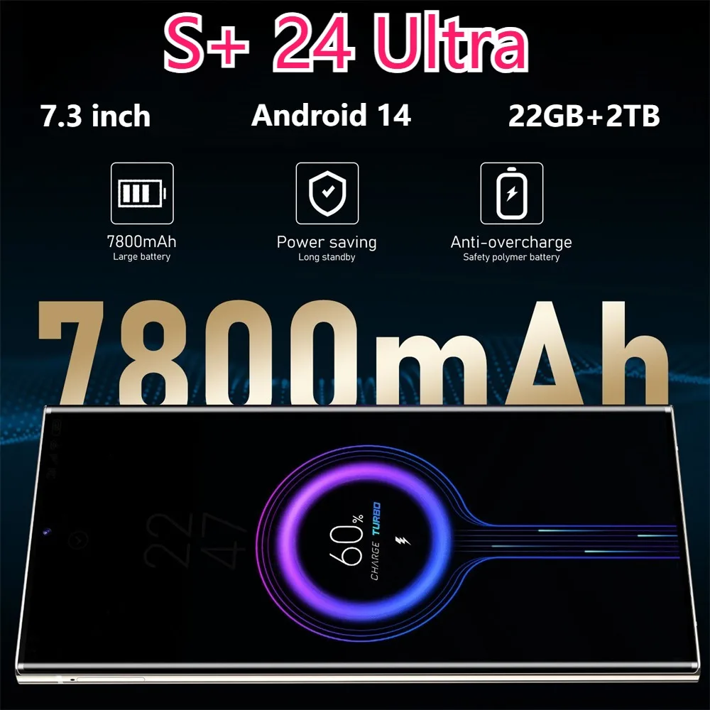 

Screen Protector For S24 Ultra Smartphone 7.3inch Protector Original Cellphones 5G Dual SIM Andriod 7800mAh Mobile Cell Phones