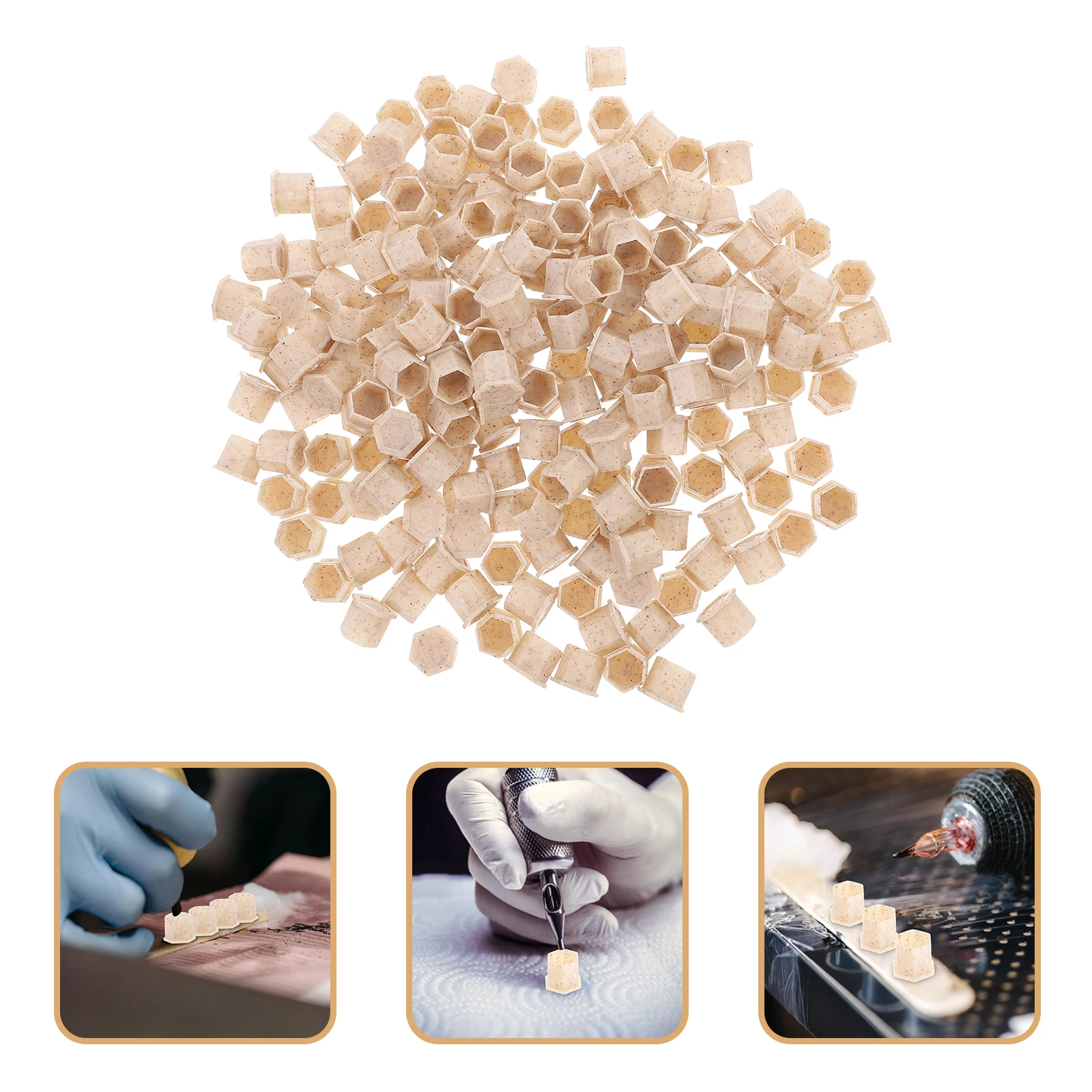 

200Pcs Tattoo Pigment Cups with Base Ink Containers for Salon Professional Tattooing Supplies Small Pigment Ink Cups