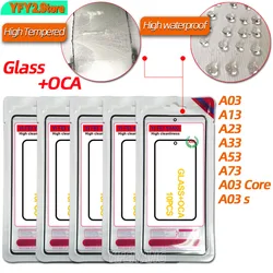 10Pcs AAA LCD Front Touch Screen Glass Outer Lens With OCA Film For Samsung Galaxy A03 Core A13 A33 A23 A53 A73 5G A03s