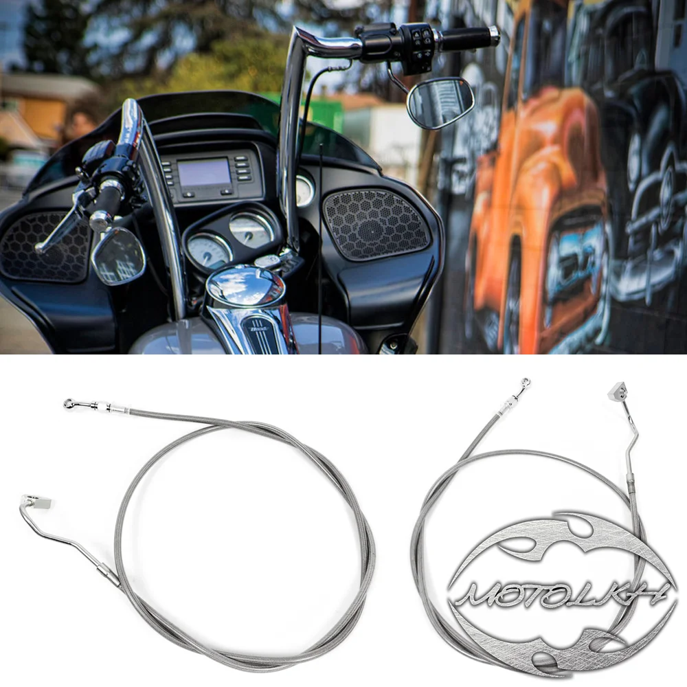 

Motorcycle ABS extended front brake oil pipe For Harley Touring Ultra Limited FLHTK FLHX Road Glide CVO FLHRXS Road King 14-23