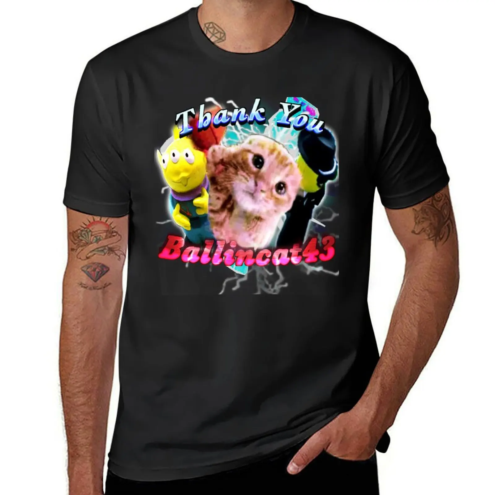 Thank You Ballincat43 T-Shirt summer clothes summer tops black t-shirts for men