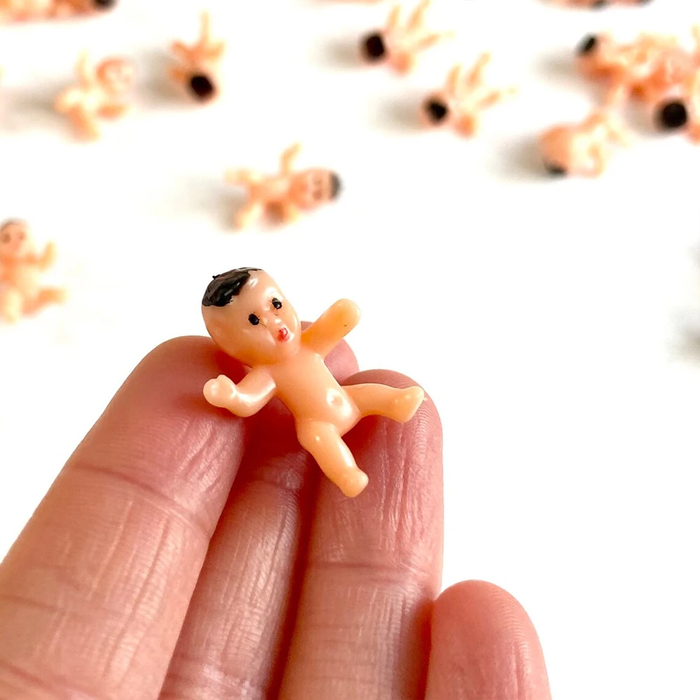 10/30/50pcs Micro Mini Plastic Babies Miniatures Figurines, Fun Potted Plant DIY Home Party Favor Decoration Supplies - Image 3