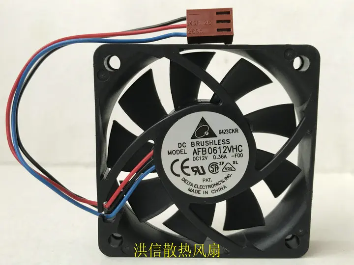 

Delta Electronics AFB0612VHC F00 DC 12 В 0,36 А 60x60x13 мм 3-проводной 60 мм охлаждающий вентилятор