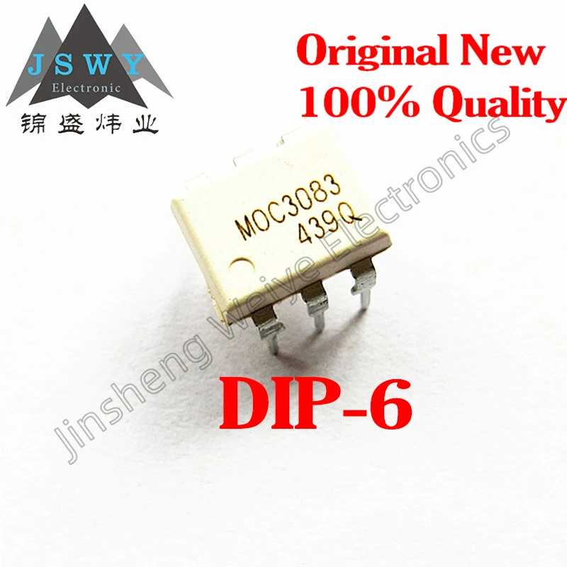 

5PCS Free Shipping MOC3083 DIP-6 Direct Insertion Thyristor Driver Optocoupler MOC3083M Good quality and in stock