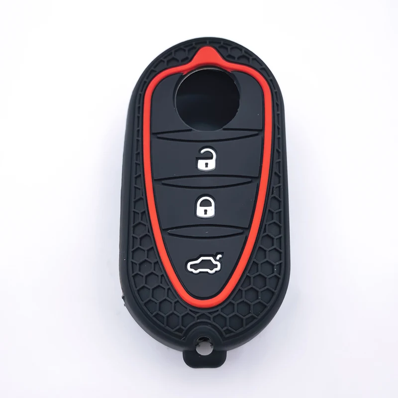 2025 High Quality Silicone Car Key Cover Skin Case for Alfa Romeo Mito Giulietta 159 GTA 3 Buttons Remote Protect Shell