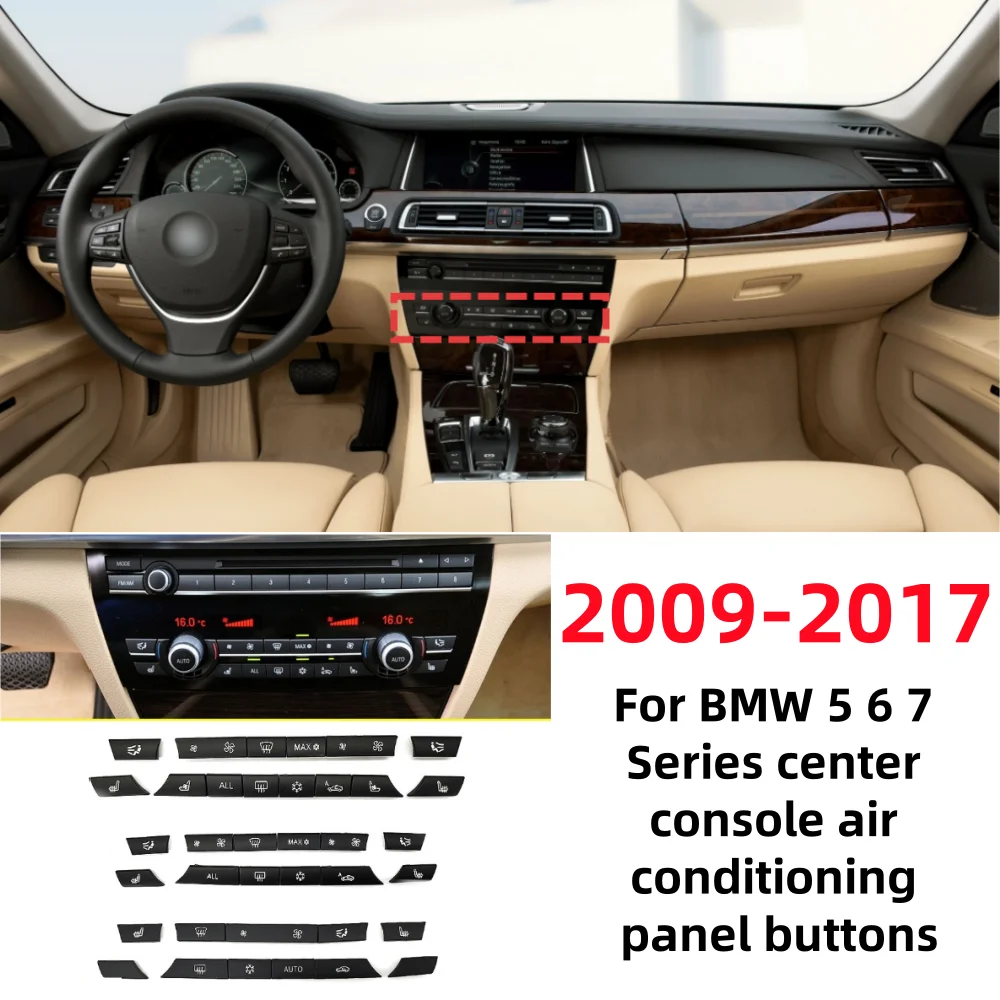 

For BMW 5 6 7 Series F10 F18 GT F07 F06 F02 2009-2017 Car Center Console Air Conditioning Panel Switch Button OE: 63139313923